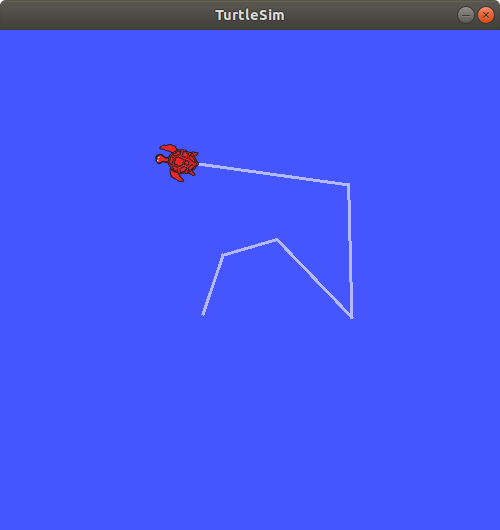 Figure 2.13 Turtlesim with line