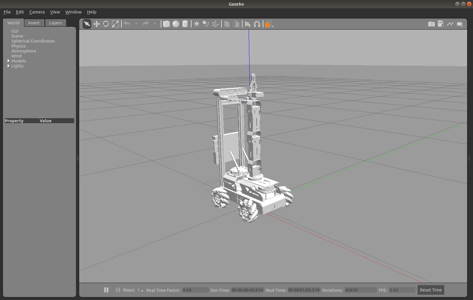 Figure 4.5 JetAuto in Gazebo