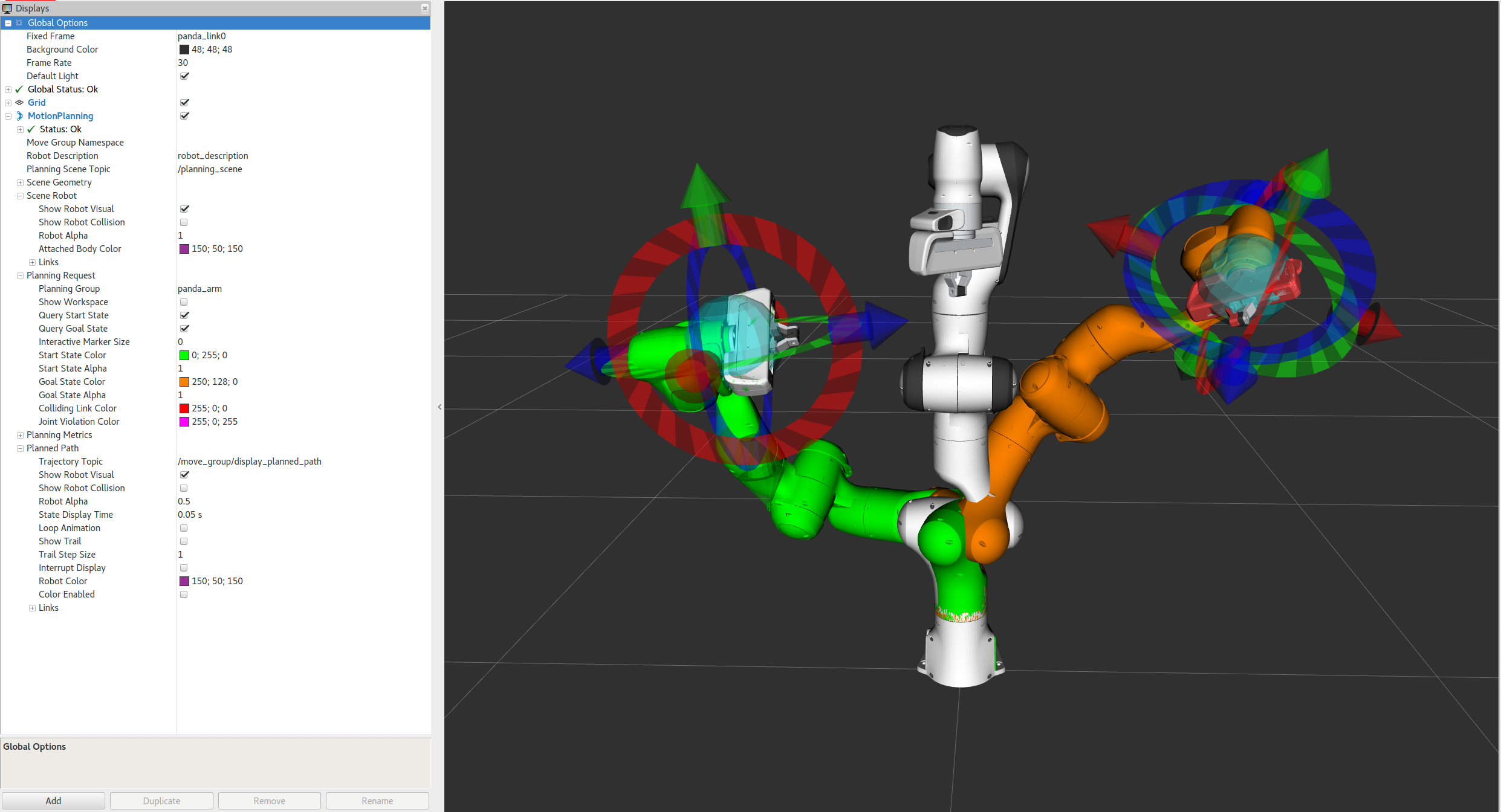 Figure 5.3 ROS MoveIt