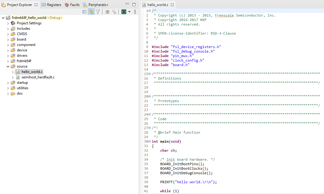 Figure 1.13 Demo Project Code