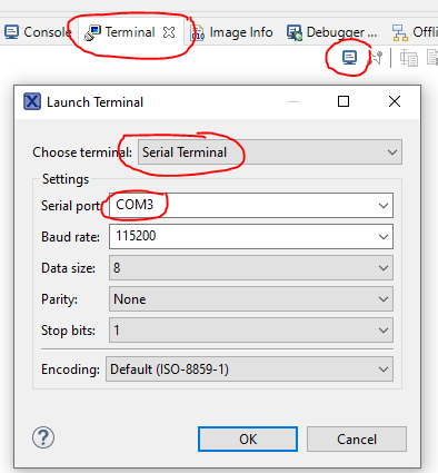 Figure 1.17 Start a Serial Terminal