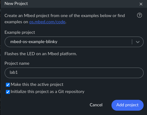 Figure 1.2 Add Project