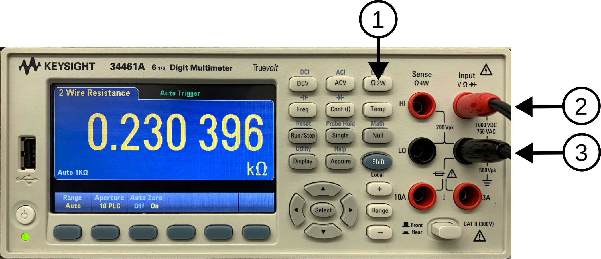 Figure 3.3 DMM Resistance Mode