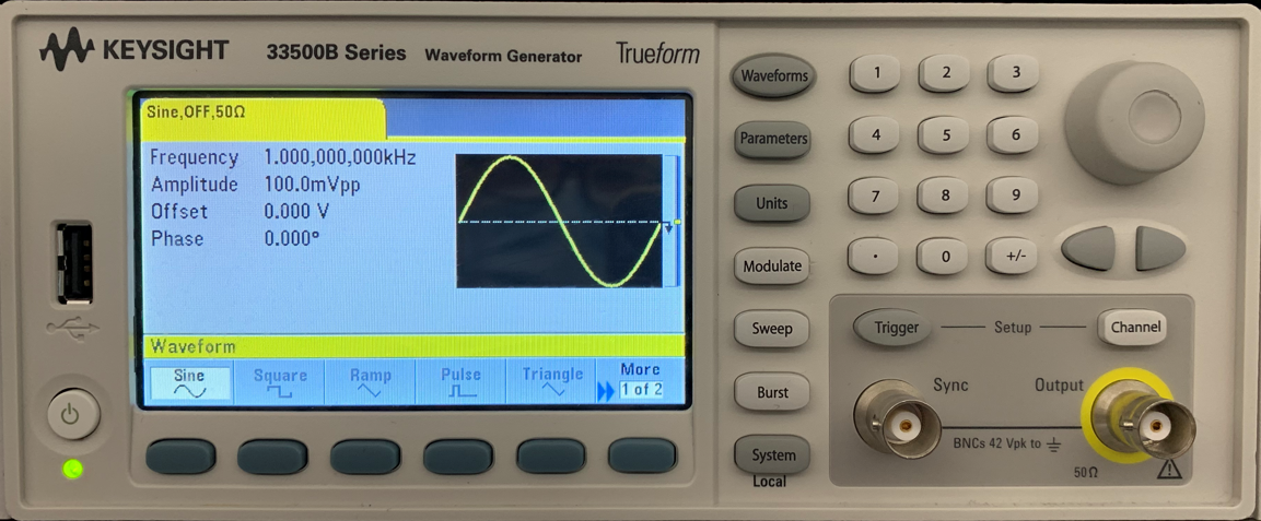 Figure 6.1 Keysight 33500B Function Generator